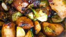 Air Fryer Teriyaki Chicken and Brussels Sprouts Air Fryer Teriyaki Chicken and Brussels Sprouts