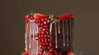 Strawberry Pomegranate Chocolate Cake Strawberry Pomegranate Chocolate Cake
