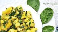 Aloo palak sabzi | How to make potato dry curry with spinach Aloo palak sabzi | How to make potato dry curry with spinach