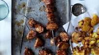 Chicken Kebabs with Fried Smashed Potatoes & Tzatziki Chicken Kebabs with Fried Smashed Potatoes & Tzatziki