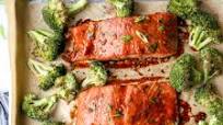 Asian-Glazed Sheet-Pan Salmon and Broccoli Asian-Glazed Sheet-Pan Salmon and Broccoli