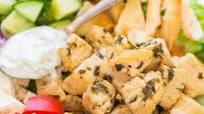 Chicken Gyro Salad with Tzatziki Sauce Chicken Gyro Salad with Tzatziki Sauce