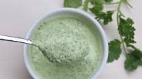 Cilantro jalapeño yogurt sauce or dip Cilantro jalapeño yogurt sauce or dip