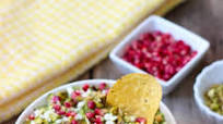 Guacamole with Feta, Pistachios, and Pomegranate Seeds Guacamole with Feta, Pistachios, and Pomegranate Seeds