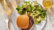 Curry-Spiced Beef Burgers with Caramelized Onion & Lime Mayo Curry-Spiced Beef Burgers with Caramelized Onion & Lime Mayo