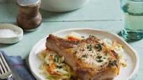 Sage Rubbed Pork Chops with Warm Apple Slaw Sage Rubbed Pork Chops with Warm Apple Slaw