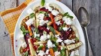 Minty roast veg & hummus salad Minty roast veg & hummus salad