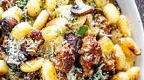 Mushroom Sausage Sheet Pan Gnocchi Mushroom Sausage Sheet Pan Gnocchi