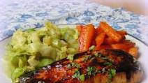 Pan-Seared Salmon with a Sweet & Spicy Asian Glaze Pan-Seared Salmon with a Sweet & Spicy Asian Glaze