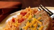 Chili Pork Chops with Rice and Cheese Chili Pork Chops with Rice and Cheese