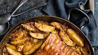 Pork belly and potatoes baked in milk Pork belly and potatoes baked in milk