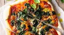 Spinach Pizza with Gorgonzola and Red Onion Spinach Pizza with Gorgonzola and Red Onion