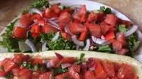 Bruschetta Hummus Stuffed Zucchini Bruschetta Hummus Stuffed Zucchini
