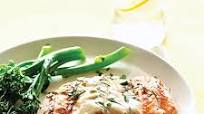 Grilled Salmon with Mustard-Wine Sauce Grilled Salmon with Mustard-Wine Sauce
