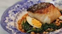 Roast cod with chickpeas, smoked paprika and spinach Roast cod with chickpeas, smoked paprika and spinach