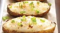 Twice-Baked Potatoes with Cheddar Cheese and Scallions Twice-Baked Potatoes with Cheddar Cheese and Scallions