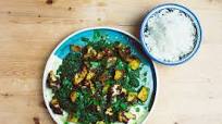 Spinach and Kale Saag With Spiced Roast Potatoes and Cauliflower Spinach and Kale Saag With Spiced Roast Potatoes and Cauliflower