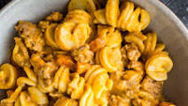 Creamy Pumpkin and Ground Turkey Rotini Pasta Recipe Creamy Pumpkin and Ground Turkey Rotini Pasta Recipe