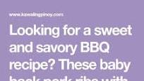 Baby Back Ribs with Adobo Glaze Baby Back Ribs with Adobo Glaze