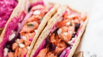 Greek Salmon Gyros with Beet Tzatziki Greek Salmon Gyros with Beet Tzatziki