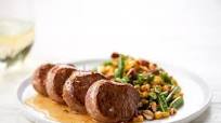 Spicy Apple-Glazed Pork Tenderloin with corn and green bean succotash Spicy Apple-Glazed Pork Tenderloin with corn and green bean succotash