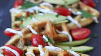 Egg and Cheese Savory Protein Waffles Egg and Cheese Savory Protein Waffles