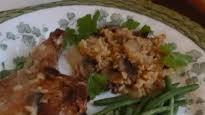 Baked Pork Chops with Brown Rice and Mushrooms Baked Pork Chops with Brown Rice and Mushrooms