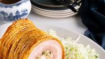 Crispy Crackling Pork With Herb Rice Stuffing Crispy Crackling Pork With Herb Rice Stuffing