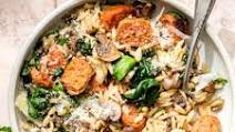 Gluten Free Orzo with Vegan Italian Sausage Gluten Free Orzo with Vegan Italian Sausage