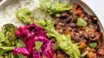 Sofrito Black Beans with Baked Sweet Plantains Sofrito Black Beans with Baked Sweet Plantains
