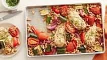 Tuscan Chicken Breasts and Vegetables Sheet-Pan Dinner Tuscan Chicken Breasts and Vegetables Sheet-Pan Dinner