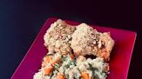 Baked Chicken Thighs, Rice, and Vegetables Baked Chicken Thighs, Rice, and Vegetables
