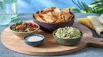 Nachos with Tomato Salsa & Guacamole with Zesty Soured Cream | Perfect for sharing | Serves 2-4 Nachos with Tomato Salsa & Guacamole with Zesty Soured Cream | Perfect for sharing | Serves 2-4