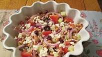 Greek Salad With Orzo and Black-Eyed Peas Greek Salad With Orzo and Black-Eyed Peas