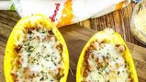 Easy Baked Spaghetti Squash with Meat Sauce Recipe Easy Baked Spaghetti Squash with Meat Sauce Recipe