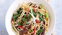 Soy-sesame beef and egg noodle stir-fry Soy-sesame beef and egg noodle stir-fry