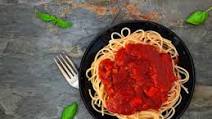 Spaghetti And Meat Sauce With Peppers And Mushrooms Spaghetti And Meat Sauce With Peppers And Mushrooms