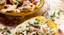 Twice Baked Spaghetti Squash with Garlic Cheese Twice Baked Spaghetti Squash with Garlic Cheese