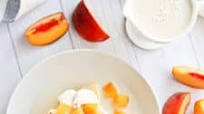 Instant Pot Peaches and Cream Coconut Tres Leches Cake Instant Pot Peaches and Cream Coconut Tres Leches Cake