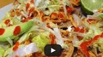 Tostadas de pollo con chipotle Tostadas de pollo con chipotle