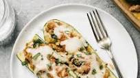 Mushroom-stuffed Zucchini Boats Recipe Mushroom-stuffed Zucchini Boats Recipe