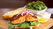Cajun Salmon Sandwich Cajun Salmon Sandwich