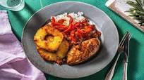 Kip hawaii Met verse ananas en rijst Kip hawaii Met verse ananas en rijst