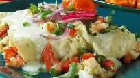 Seafood Enchiladas with Cheese Sauce Seafood Enchiladas with Cheese Sauce