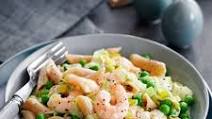 Creamy prawn and pea penne Creamy prawn and pea penne