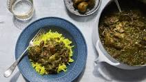 Khoresh-e ghormeh sabzi (Persian herb, bean and lamb stew) Khoresh-e ghormeh sabzi (Persian herb, bean and lamb stew)