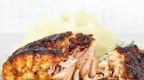 Chili Lime Almond Crusted Salmon with Maple Balsamic Glaze Chili Lime Almond Crusted Salmon with Maple Balsamic Glaze