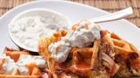 Buffalo Chicken Puff Pastry Waffles Recipe Buffalo Chicken Puff Pastry Waffles Recipe
