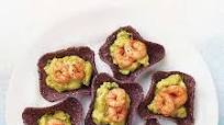 Get Dippin' Blue Cups with Guacamole & Shrimp Get Dippin' Blue Cups with Guacamole & Shrimp