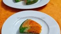 Tricolor Eggless Vanilla Cake Tricolor Eggless Vanilla Cake